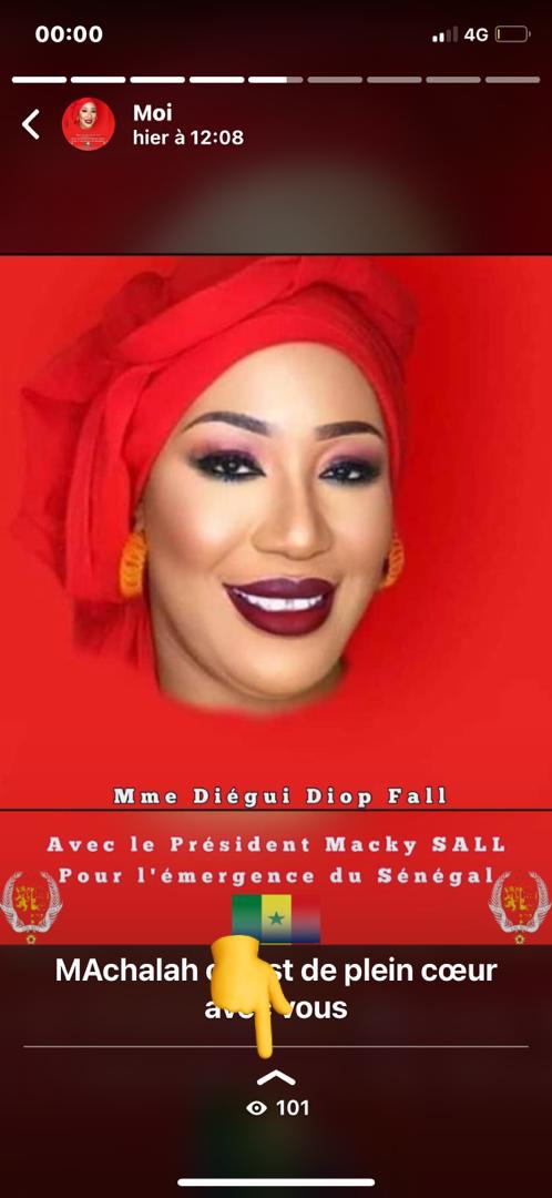 Toujours prête à accompagner son Excellence Macky SALL pour l'émergence de notre pays.