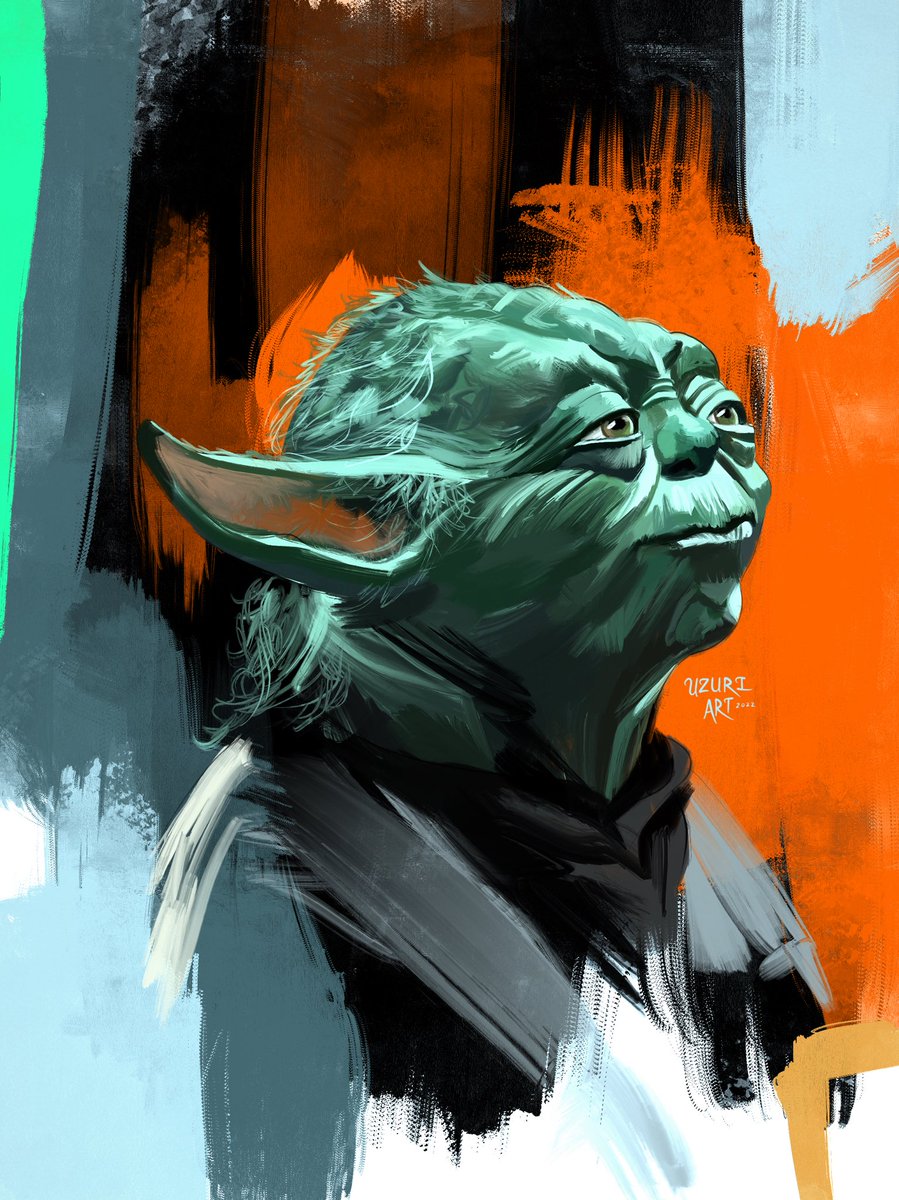 uzuriartonline's tweet photo. Last month, I painted this portrait of Yoda for my Patrons. This piece was an absolute blast, especially working with the colors.

#StarWars #fanart #digitalart https://t.co/DgXXfIH8Yc