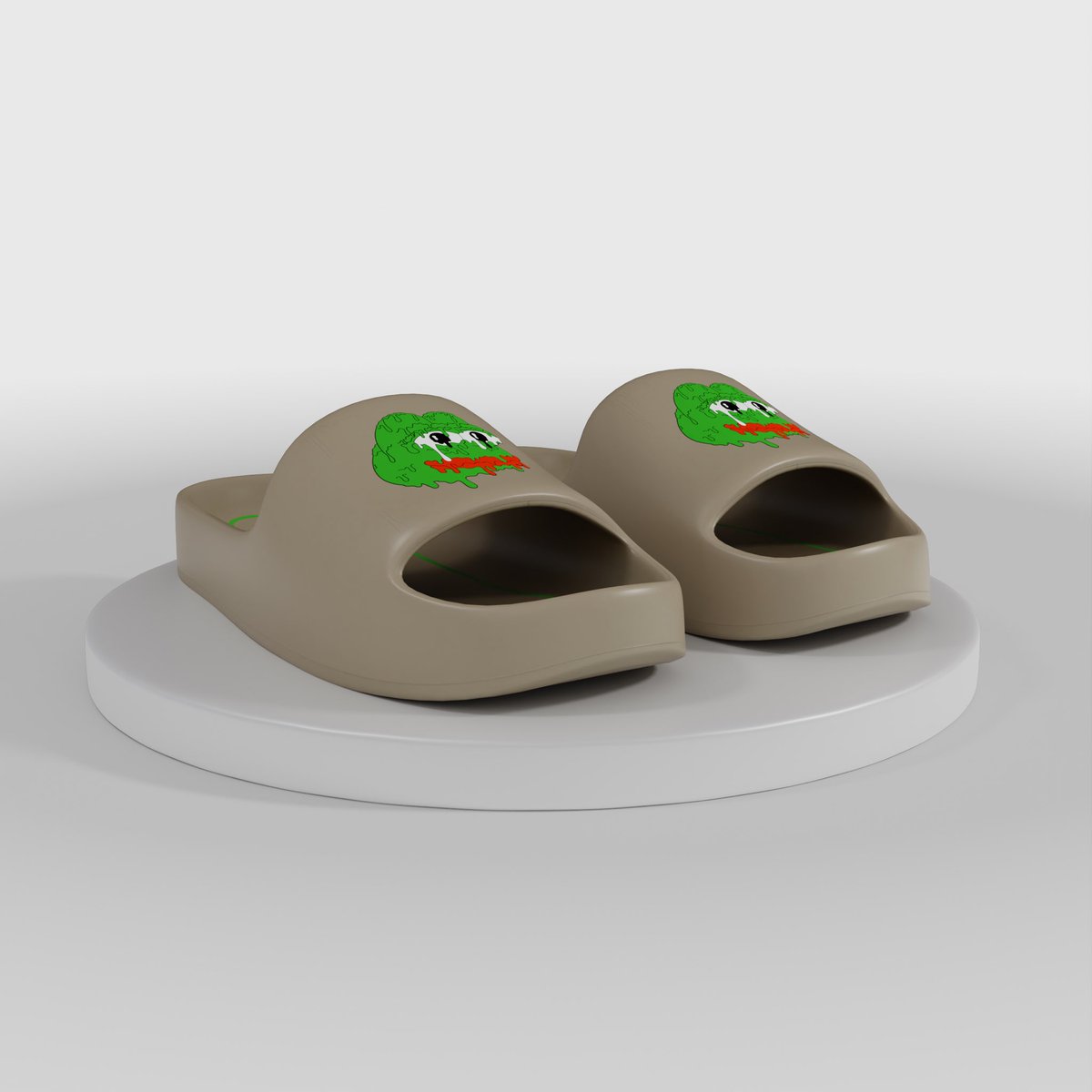 Hi guys. 💚
I made a thing. 🤣🐸

Kick your feet up and get cozy after a long day of questing with <a href="/RTFKTstudios/">RTFKT</a> 

Introducing the CLNWR ⚔️ Pepe Slides
+222 comfort 🤤

opensea.io/collection/cln…

Supply 222 (22 reserved for giveaway)
Drop address and ♻️ to enter

Price: 0.00222E