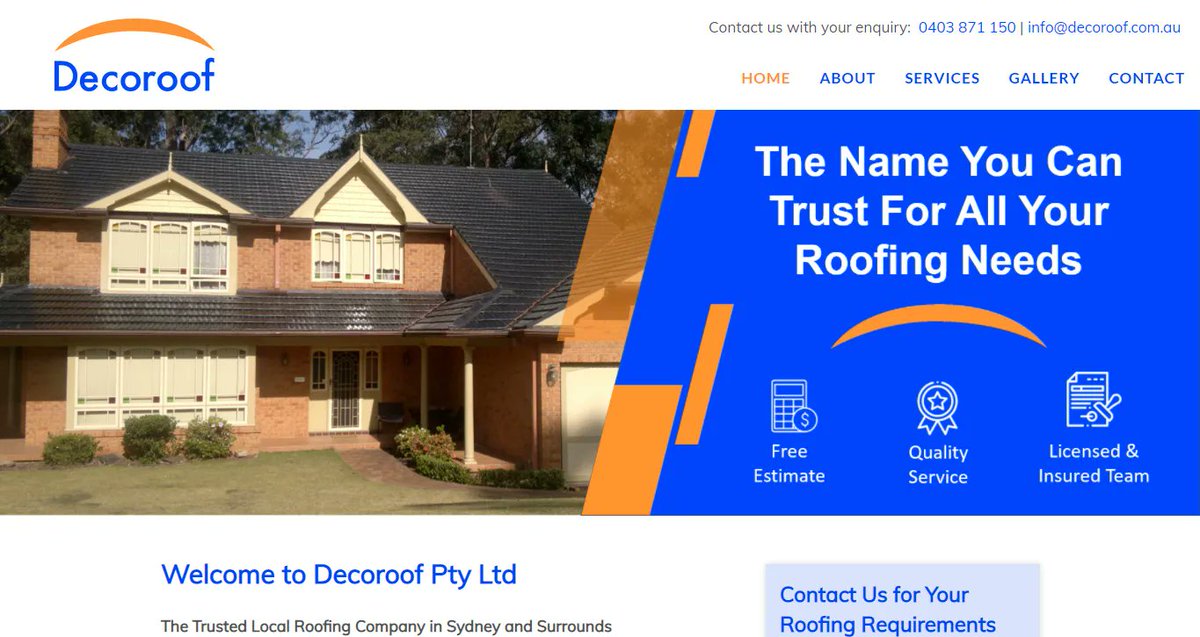 WebDesign_AU's tweet image. Build trust with a website that shows what you can do with expertise like Decoroof. buff.ly/3KvGoPL 🏠🖌️👷♂️