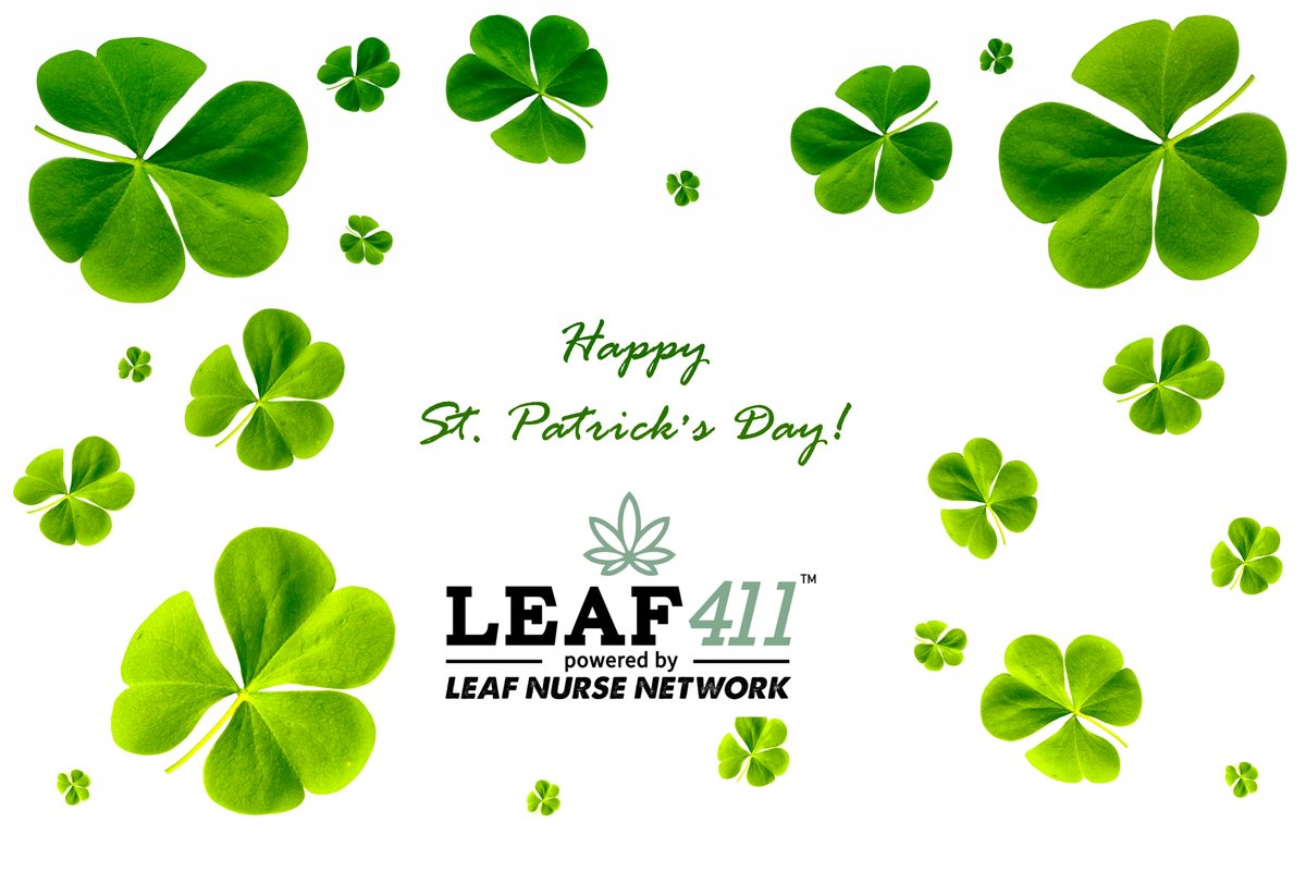 Leaf411org's tweet photo. Happy St. Patrick's Day! There are healthier options than green beer! Need education on cannabis? Schedule your guidance call today! @leaf411org is here to help! #goodthingscomeingreen #leafnursesknow #stpatricksday https://t.co/hQ6hyfLD75