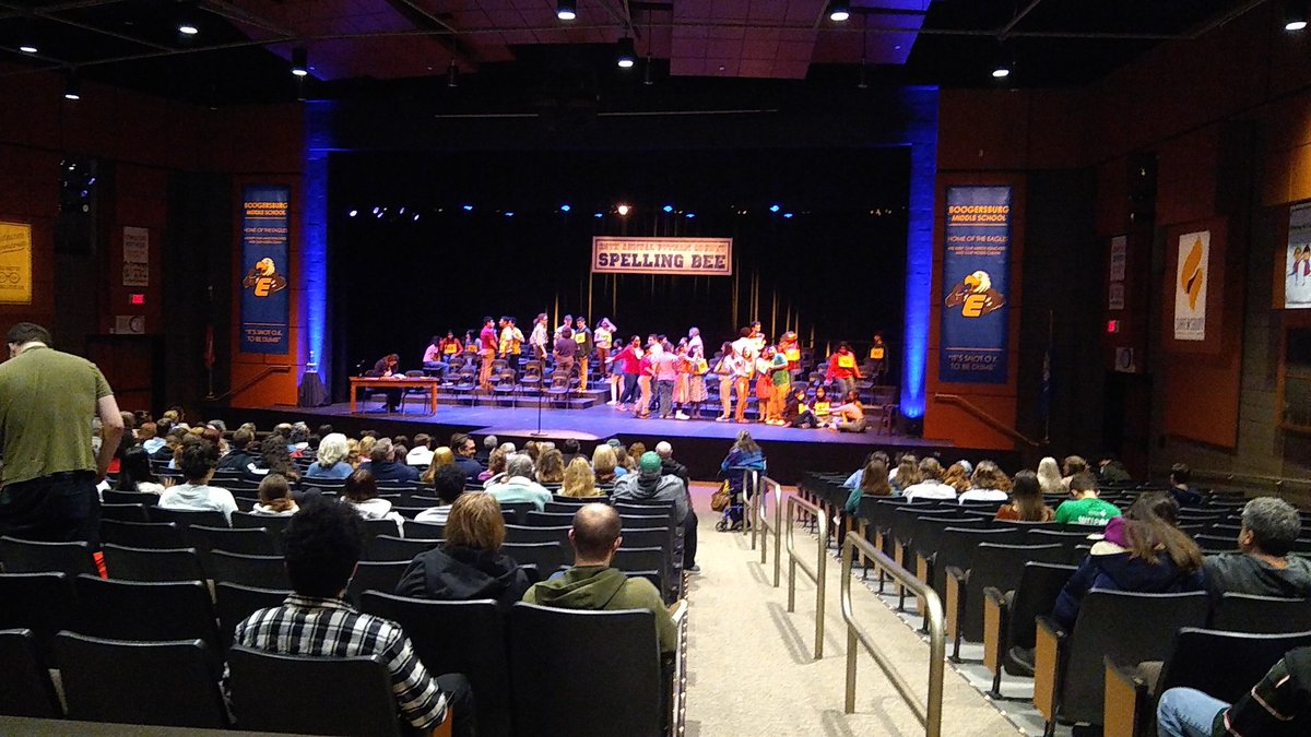 Moments away from the opening of the 25th Annual Putnam County Spelling Bee. So excited!!!