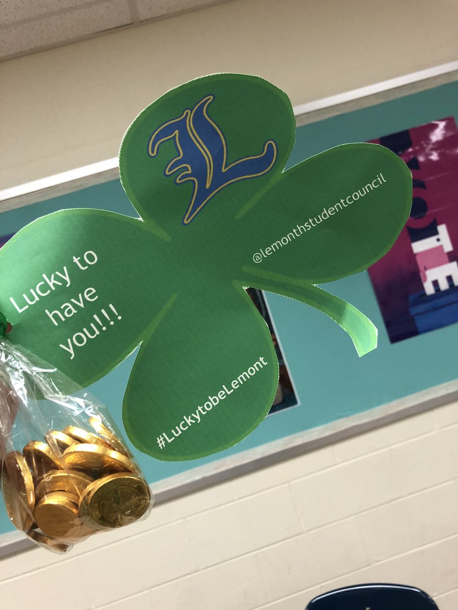 Great way to start the morning! Thanks <a href="/LHS_Stu_co/">Mrs. Kupchek</a> !! 🍀 ☘️ #luckytobelemont