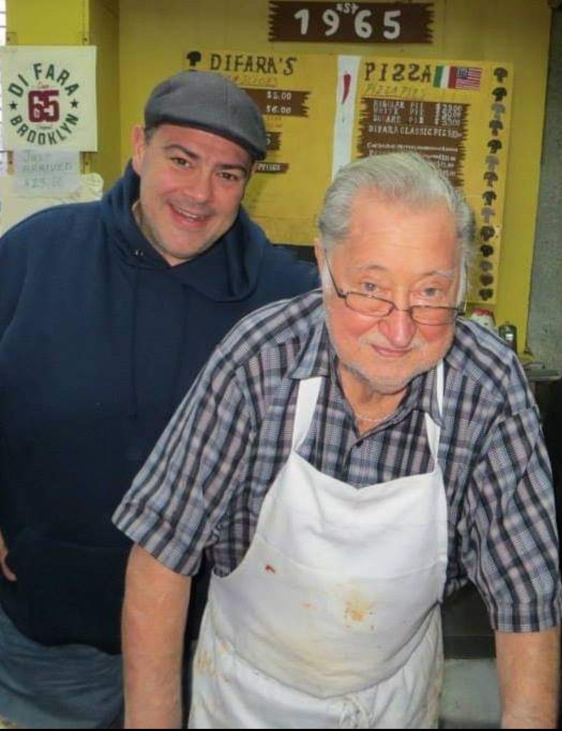 TheWWKid's tweet image. The legend, Domenico Demarco, has passed. World's Greatest Pizzaiolo. I sent so many people here over the years. Tried to have a slice or two every time I went home... Brooklyn won't ever be the same... RIP Dom @difara #Brooklyn #RIPDom #Difara #DifaraPizza