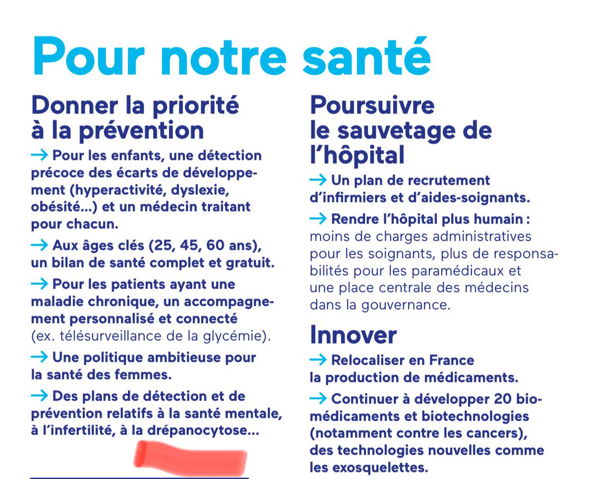 INFOS INFOS INFOS.
Le #candidat #EmmanuelMACRON annonce dans son plan #santé la détection de la #DRÉPANOCYTOSE.
Nous espérons que par le mot' détection' il s'agit de la sortie de la drépanocytose du #ciblageethnique.
Ce que l'APIPD revendique depuis des années.