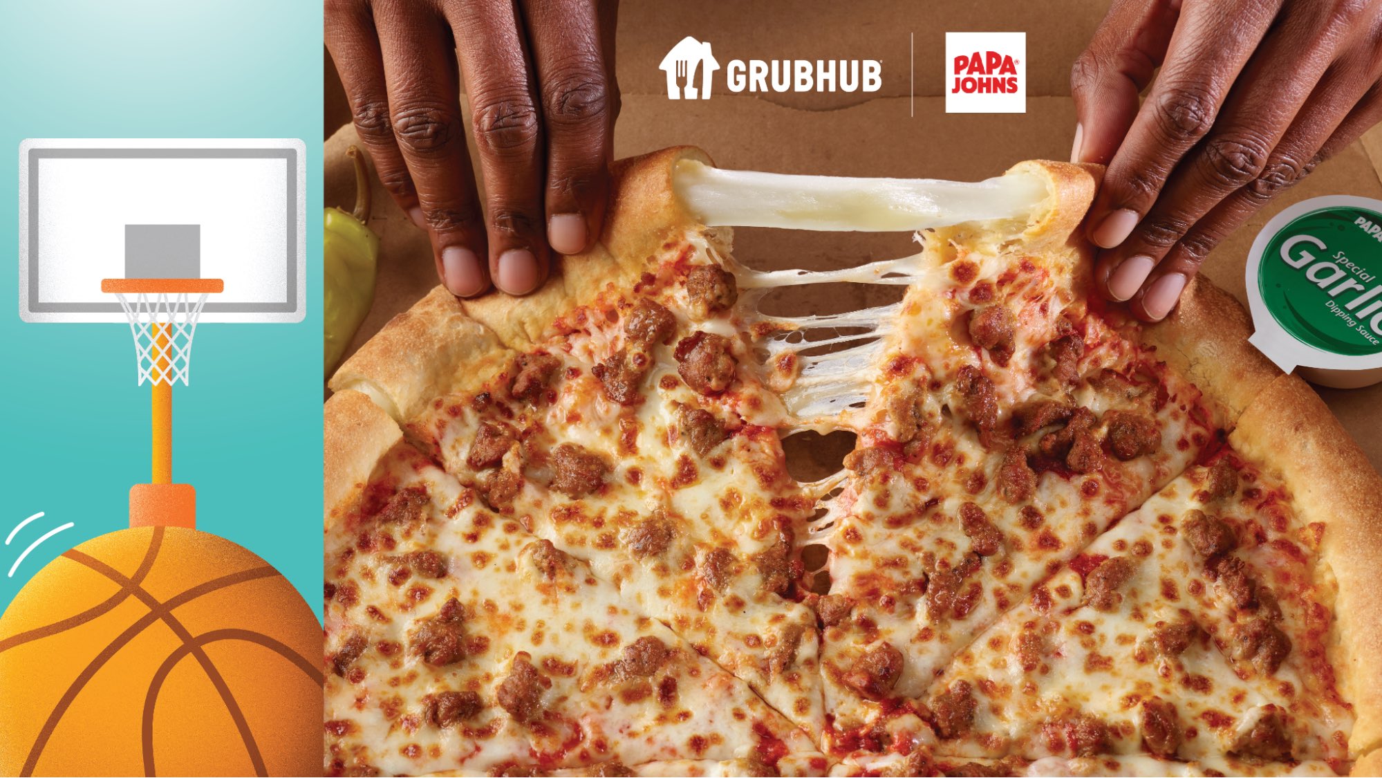 Grubhub on Twitter: ".@papajohns Epic Stuffed Crust pizzas score BIG on the  home court. Up your game with some assists from the sides. Reply with your  fave @papajohns side to score a