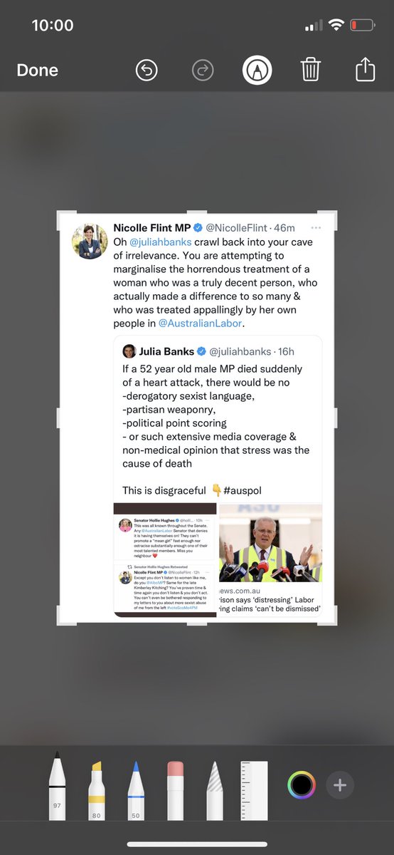 juliahbanks's tweet photo. This from 👇 from Nicolle Flint doesn’t deserve the courtesy of a response.

But I will say …. 

I rest my case 🤷🏻‍♀️ https://t.co/GhgnaN5gXH