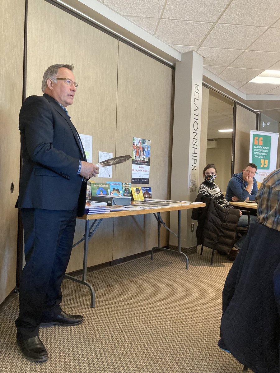 teniki Randy Morin for sharing your gifts of Cree language, culture, and love with <a href="/prairiespiritsd/">Prairie Spirit SD</a> today. ay-ay tapas miyosin!  #reconciliationpssd