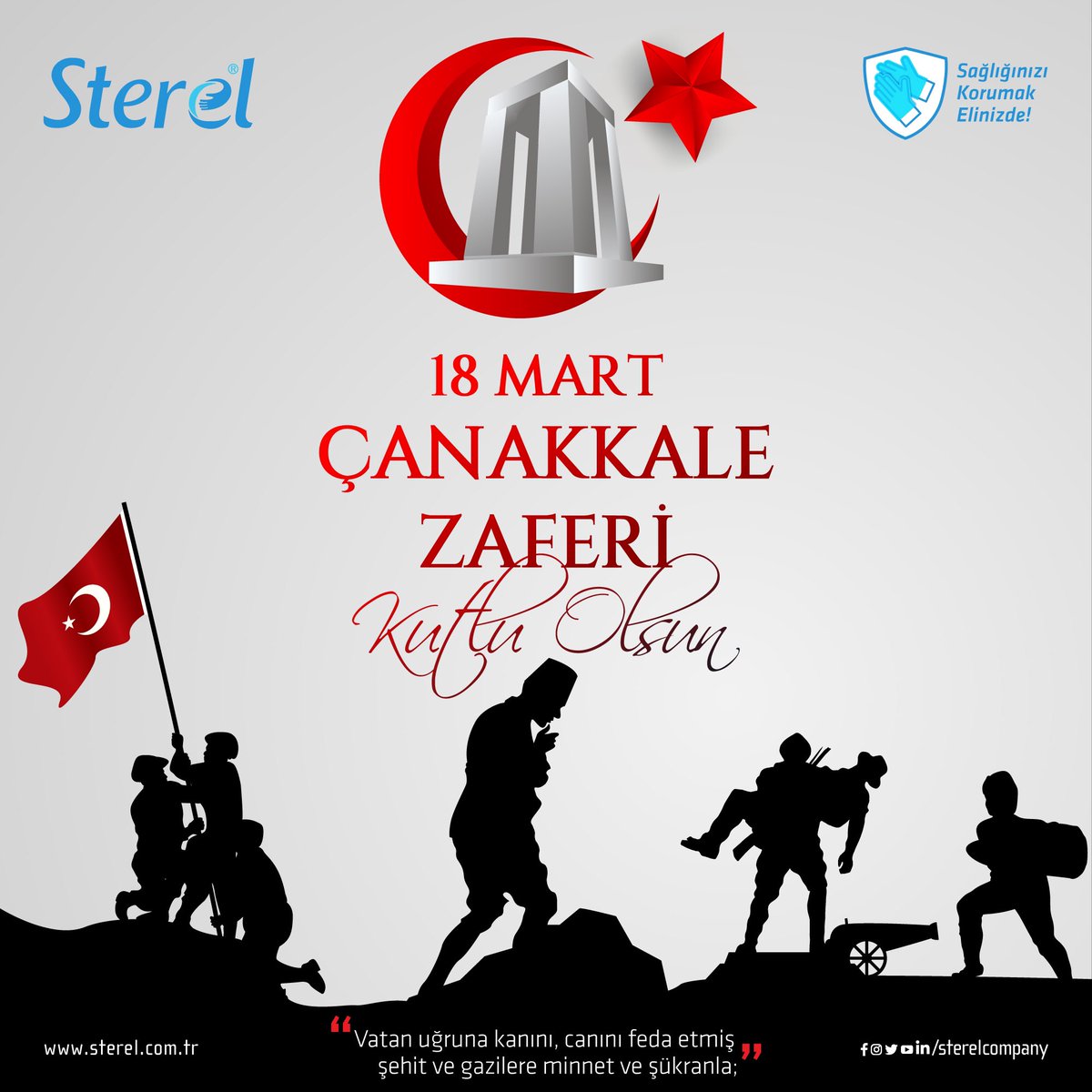 SterelCompany's tweet photo. #18martçanakkalezaferi #çanakkalegeçilmez #çanakkalezaferi #atatürk #sterel #sterelcompany #stereleldiven #sağlığınızıkorumakelinizde #elasthineldiven #typegeldiven #pratikeldiven #eldivenmatik  #yeninesil #eldiven #glove #esnek #ultraesnek #medikal #pettuvaleteldiveni #hijyen https://t.co/kJYIOiZ5u7