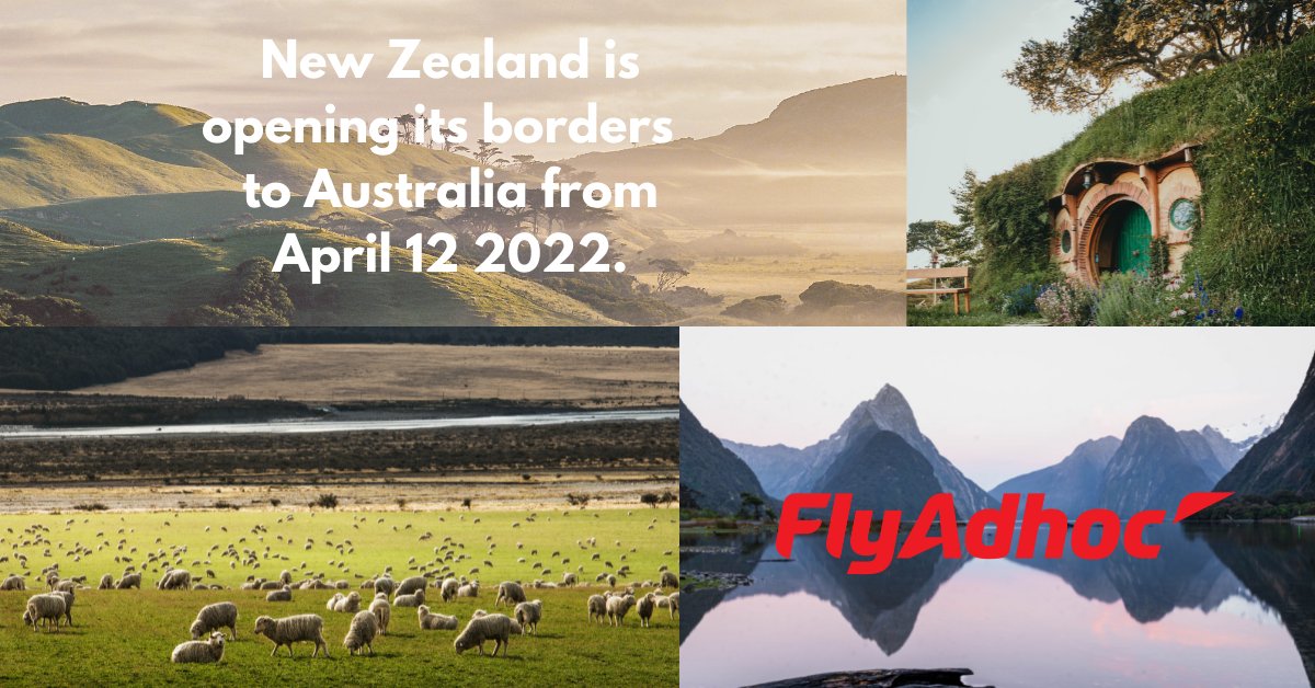 Flyadhoc's tweet photo. Starting April 12, travellers from Australia can enter New Zealand. Pack your bags and Fly Adhoc to New Zealand!

#flyadhoc #flynow #flyprivate #Newzealand #travellers #Australia #aircraftcharter #aircraftcharterbookingservice #privatejethire

https://t.co/v6337u8aqp https://t.co/E5xw0yMFT0