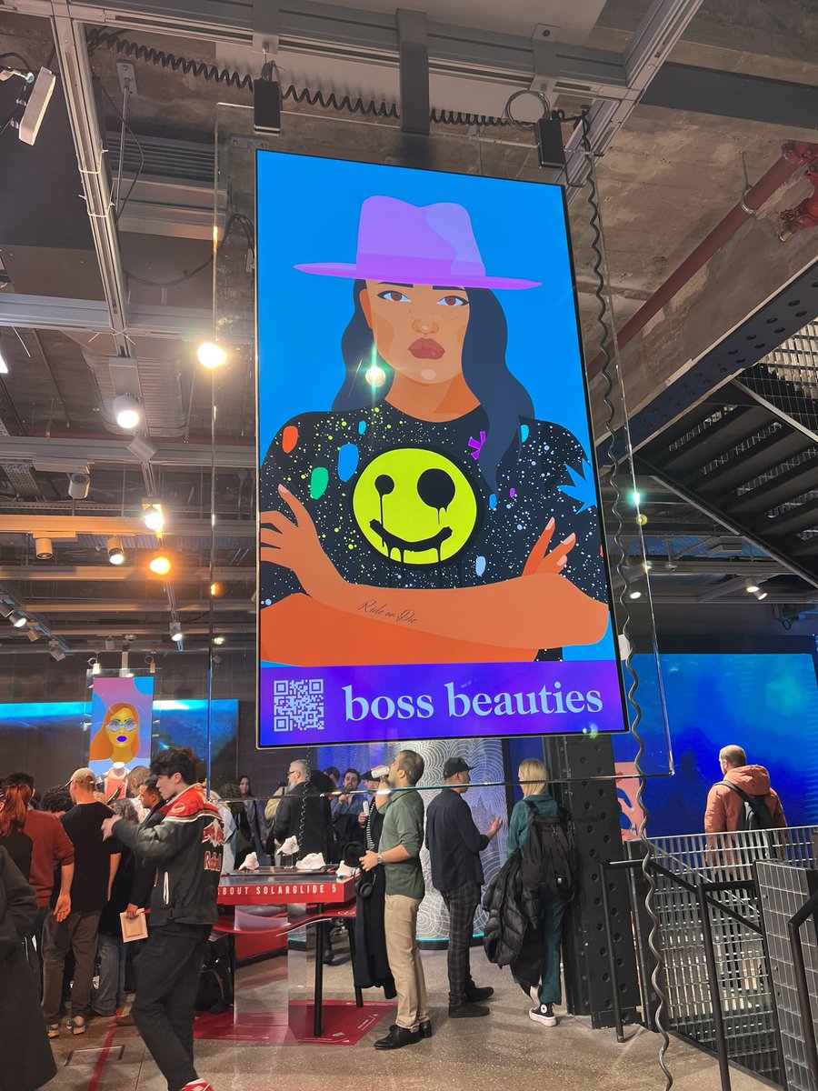 Super cool <a href="/BossBeautiesNFT/">Boss Beauties has moved</a> at the <a href="/CreativeDebuts/">Creative Debuts</a> x <a href="/adidas/">adidas</a> London #NFT event