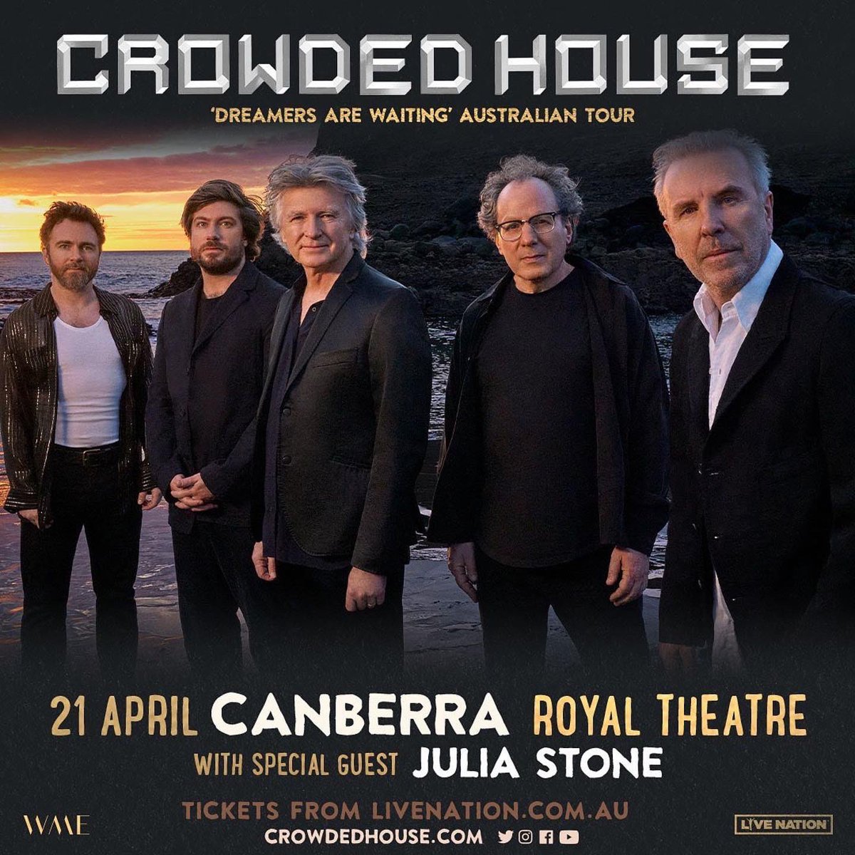 Grew up listening to Crowded House @crowdedhousehq &amp; cannot believe I’ll be supporting them in 2 of my favourite places 

livenation.com.au/show/1363006/c…