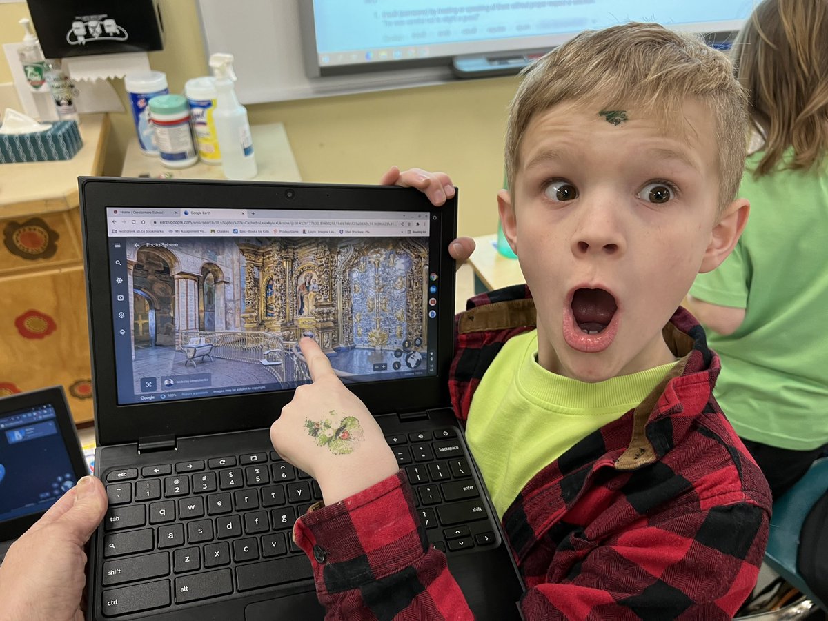 Although we didn’t catch the leprechaun, we had some fun St. Pat’s Day activities. We also flew to Ukraine and walked around with Google Earth. My heart was heavy wondering what this all really looks like now. <a href="/Crestomere/">Crestomere School</a>