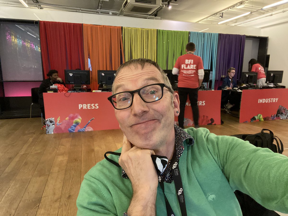Smithyshere's tweet photo. Wonderful to be back in person at @bfiflare  &amp; happy reunions already with @jameskleinmann @shadowsrich @carlmedland @Rachel_Dax #NeerajChuri as well as spotting the happy faces of @TriciaTuttle @michaeljblyth @smartlibrari @toddverow among the movie merriment @BFI #BFIFlare 🏳️‍🌈🏳️‍⚧️ https://t.co/htytn6o8mx