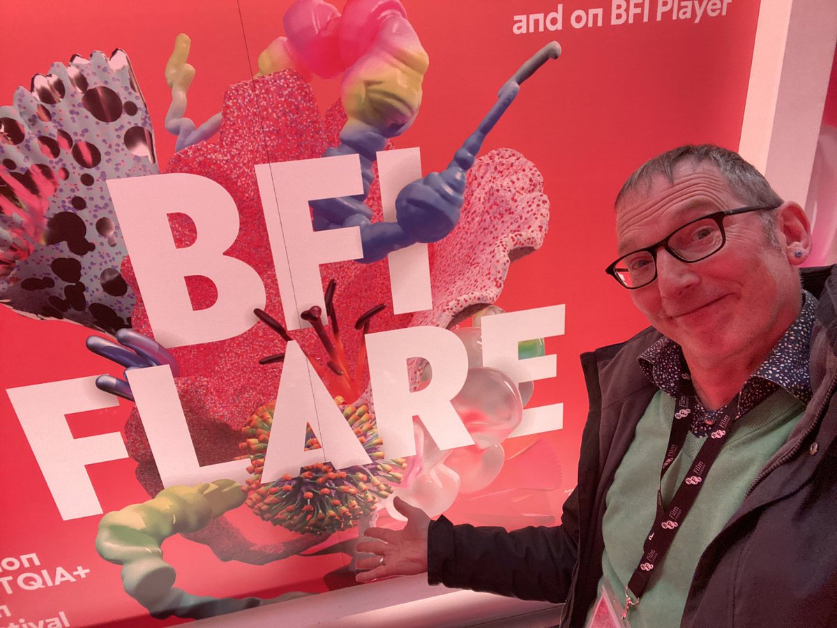 Smithyshere's tweet photo. Wonderful to be back in person at @bfiflare  &amp; happy reunions already with @jameskleinmann @shadowsrich @carlmedland @Rachel_Dax #NeerajChuri as well as spotting the happy faces of @TriciaTuttle @michaeljblyth @smartlibrari @toddverow among the movie merriment @BFI #BFIFlare 🏳️‍🌈🏳️‍⚧️ https://t.co/htytn6o8mx