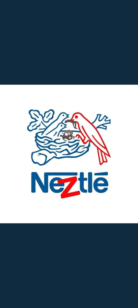 jacqcl's tweet image. Nestle's reputation, corporate image along with Nestle's icon (yes it is a nest) is getting many makeovers. With a few strokes of a pen it's gone from #Nestle to #NeZtle.  #Ukraine (Artist's name not known.)