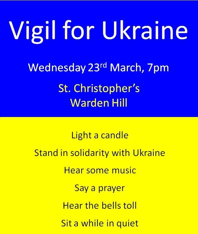 Come along, light a candle, say a prayer and stand in solidarity with #Ukraine @tciwh <a href="/StPetersLeck/">St Peter’s Leckhampton</a> <a href="/GlosDioc/">The Diocese of Gloucester</a>