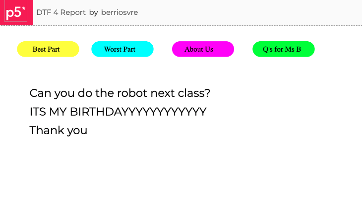 BerriosVRE's tweet photo. So for today's questions and comments for Ms. Berrios, a student asked if I could do the robot. Yes, the robot dance. And yes, I did the robot dance. #FeedbackIsImportant 😂 https://t.co/7jHWl1BRn2