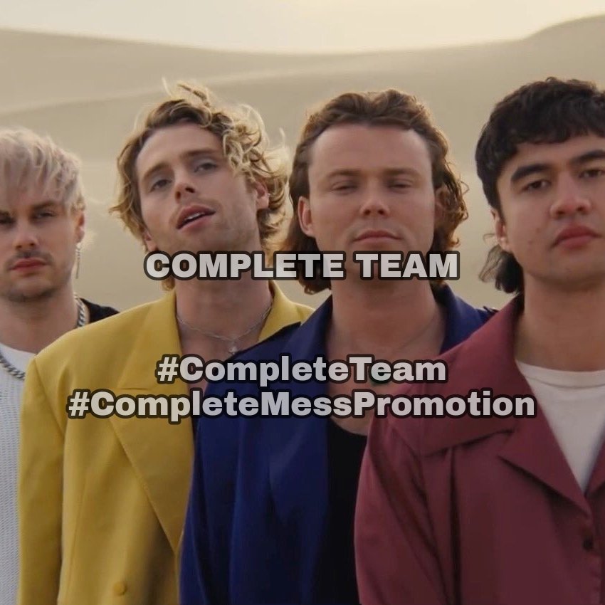 5SOSPROMOT's tweet photo. COMPLETE TEAM 💙
#CompleteTeam #COMPLETEMESS #CompleteMessPromotion https://t.co/bhtcKNGrrR