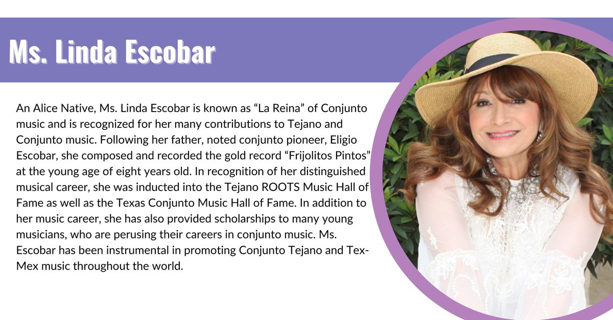 US Rep. Filemon Vela (@repfilemonvela) on Twitter photo This week, join me in celebrating #WomensHistoryMonth by recognizing some of the most influential women of #TX34.  Today, we highlight “La Reina” of Conjunto music, Linda Escobar! This week, join me in celebrating #WomensHistoryMonth by recognizing some of the most influential women of #TX34.  Today, we highlight “La Reina” of Conjunto music, Linda Escobar!