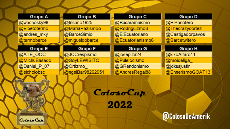 ColosoDeAmeriK's tweet photo. Listos los grupos!!!! #ColosoCup https://t.co/DtRpOwBSos