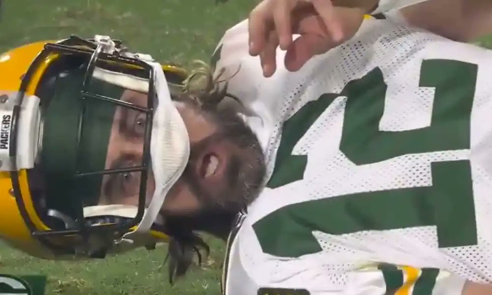 NFLonPrime's tweet image. Aaron Rodgers rn
