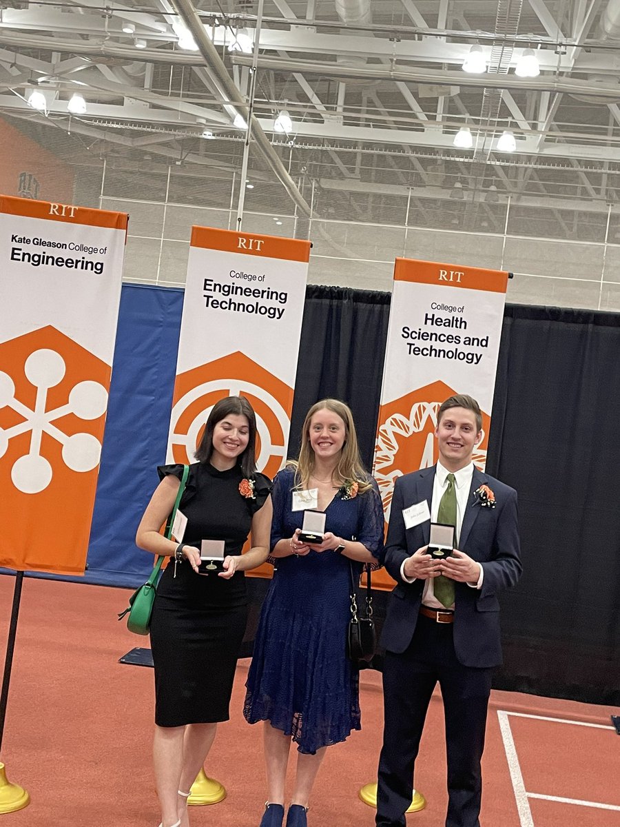 KDunnoPhD's tweet photo. Awesome night celebrating the @RITtigers Outstanding Undergraduate Scholars!! Special shout out to these amazing @RITEngTech @RITPackSci students. Very special night, congrats!! 🎉🎊 https://t.co/V4QoNpNhx4