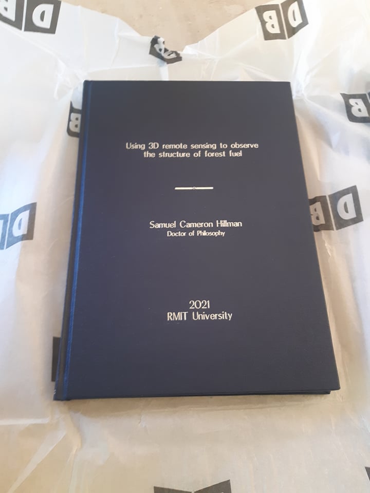 SamCHillman1's tweet photo. PhD accepted and graduated 🔥🧑‍🚒🌳🎓Bit delayed but late last year I was fortunate enough to have my PhD accepted &amp; graduate from RMIT University! 1/2 https://t.co/3zaqLfhNfx