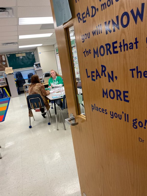 BAESMentors's tweet photo. Caught these two having a mentor meeting! @Bel_Air_ES @CataPoblete05 @RebeccaPettig10 #baesshines https://t.co/LcVYP491RY
