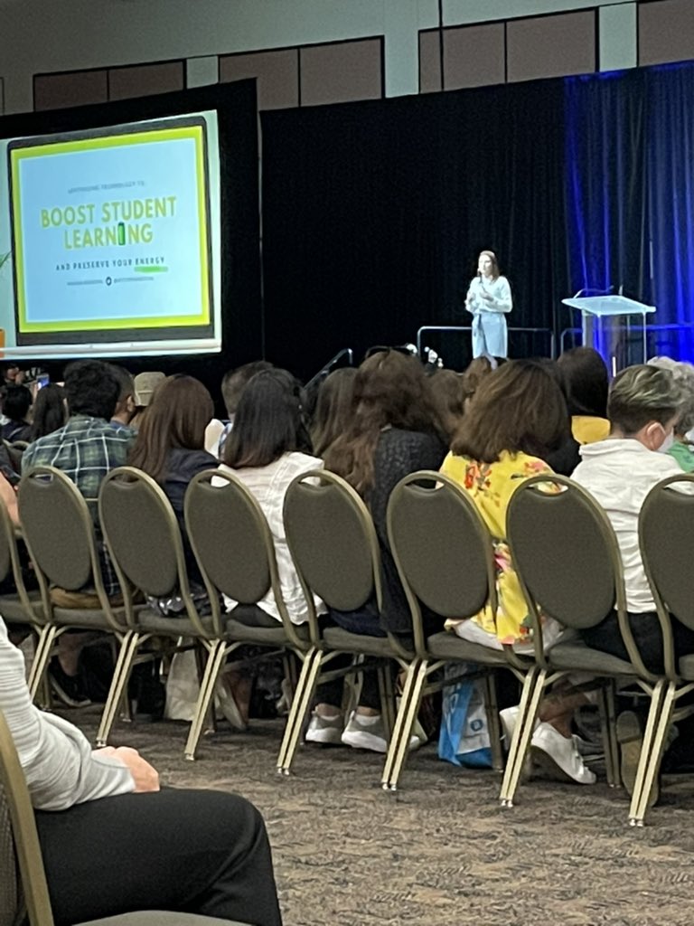 So excited to hear <a href="/historysandoval/">Amanda Sandoval 💛</a> present!! So excited to be here at CUE live in person and see this awesomeness myself!#CUE22