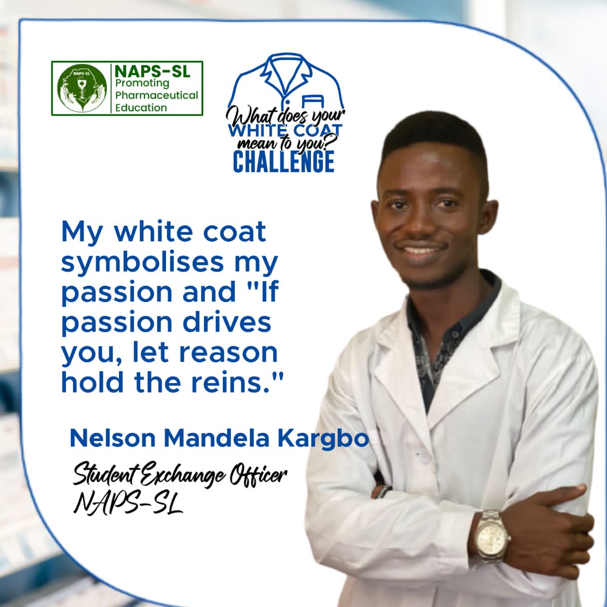 NAPS_SL's tweet photo. What Does You White Coat Means To You??

Let the Challenge Continue ⬆️ ⏩ 

#napsslcares
#napsslweek
#whitecoatceremony
#whitecoatchallenge
#IPSForg
#IPSFAfRO https://t.co/duSbfyUNsA