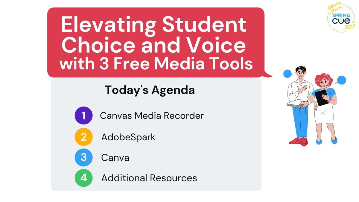 Great afternoon collaborating at #CUE22 on how to support #studentvoice and #studentchoice using <a href="/canva/">Canva</a>,@CanvasLMS Media Recorder, and <a href="/adobe_creative/">AdobeCreativeCloud</a> (Spark) with <a href="/ohcanadatweet/">ᴏʜᴄᴀɴᴀᴅᴀᴛᴡᴇᴇᴛ (Chris)</a>. Can’t wait for all the learning tomorrow!