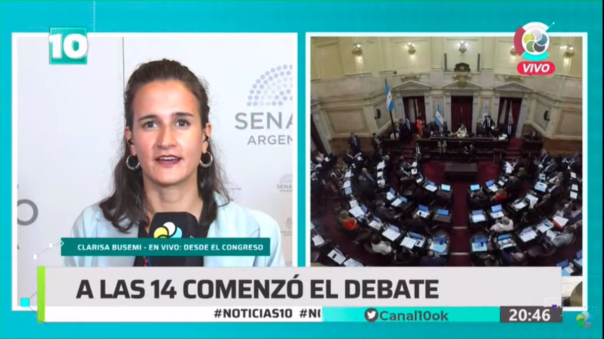 Se debate en el <a href="/SenadoArgentina/">Senado Argentina</a> el acuerdo con el #FMI. Informa a #Noticias10, <a href="/ClarisaBusemi/">Clarisa Busemi</a>.
Mirá la información en VIVO por:  youtube.com/watch?v=Vb4l4v…