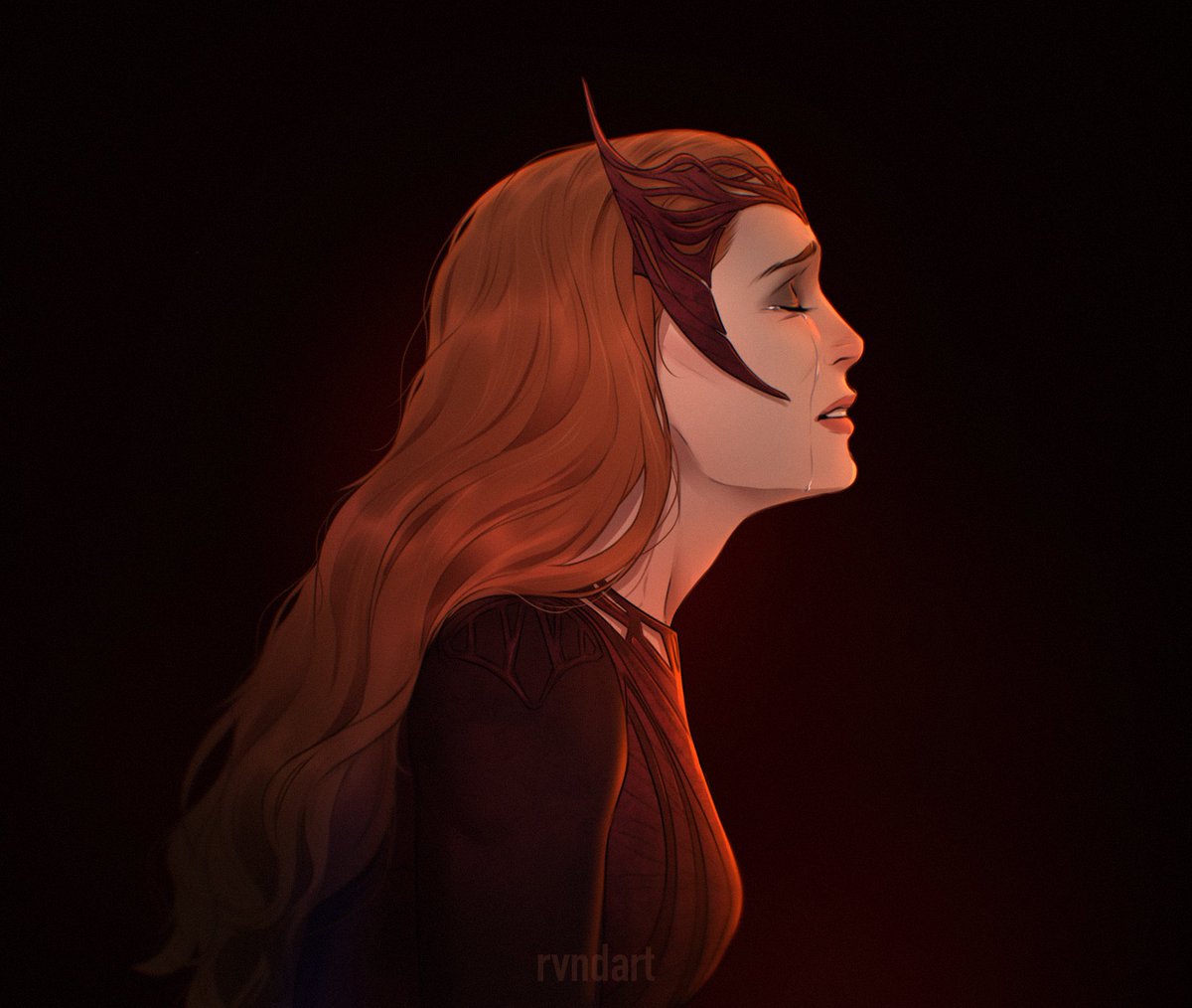 rvndart's tweet image. Corruption of Grief #WandaMaximoff #ScarletWitch #MultiverseOfMadness