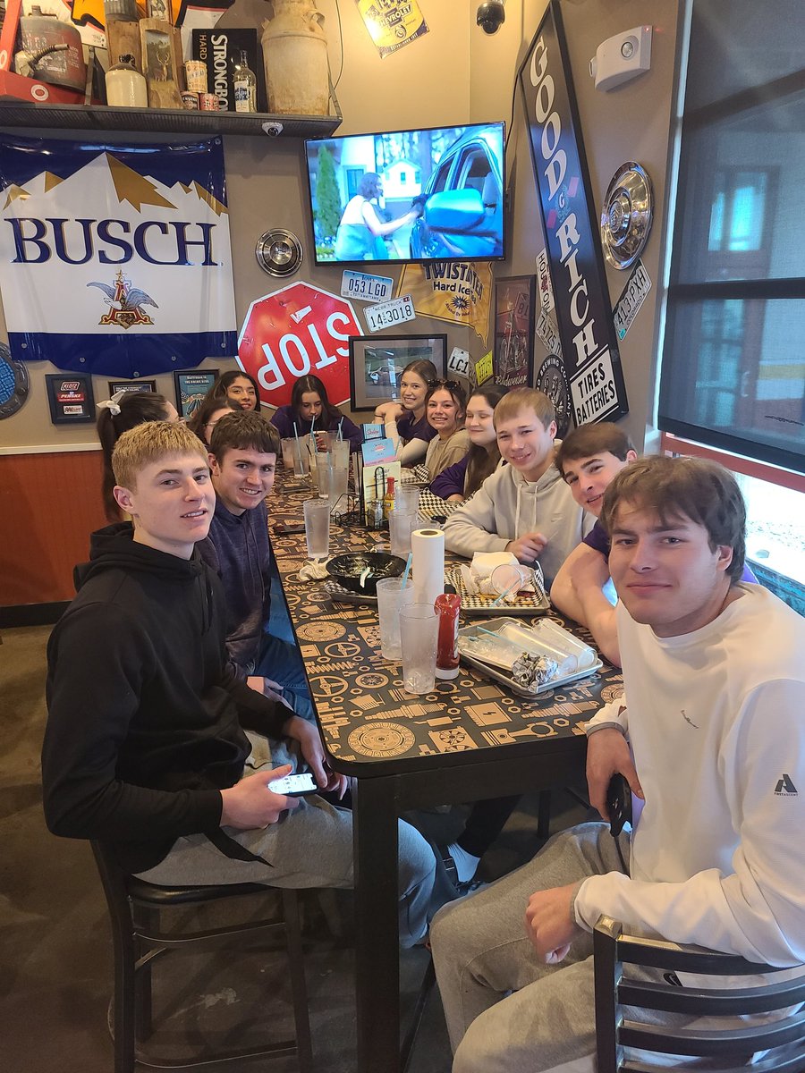 Team meal.  On our way back to watch night session.  Thanks for the support.