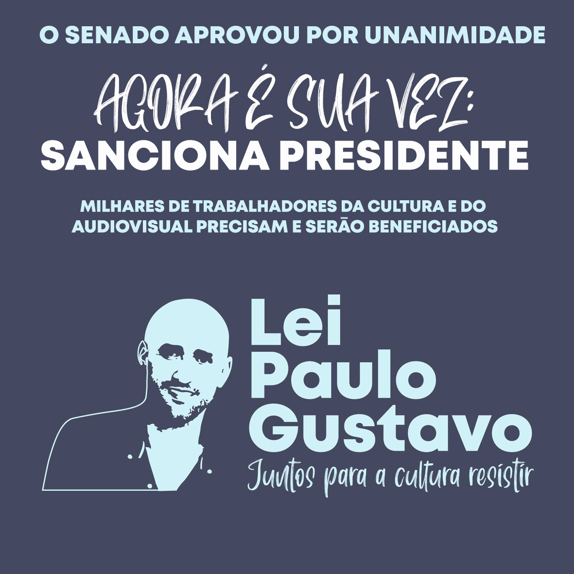 A lei Paulo Gustavo foi aprovada no Senado por unanimidade. Falta o presidente assinar agora. 

#SancionaLeiPauloGustavo