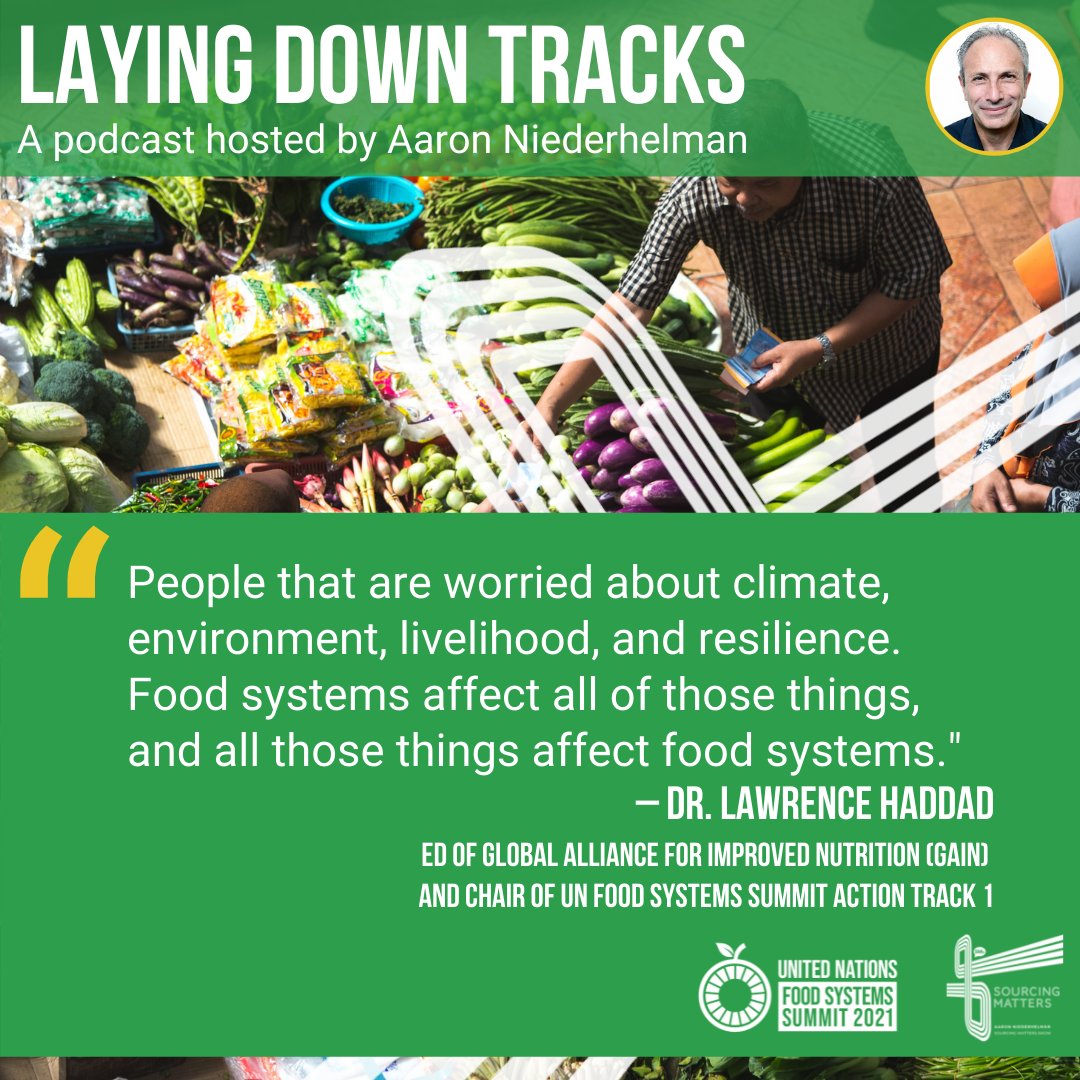 Check out this (45m) conversation w/ @l_haddad of <a href="/GAINalliance/">GAIN</a>, &amp; guests <a href="/SophieHealyThow/">Sophie Healy-Thow</a>  <a href="/MaureenMuketha/">maureen muketha</a>:
sourcingmatters.show/index.php/2021…

Recorded for the <a href="/FoodSystems/">UN Food Systems Coordination Hub</a> #UNFSS #LayingDownTracks is a talk show series -ft. great guests and all kinds of insight.

host: <a href="/ABNiederhelman/">Aaron B Niederhelman</a>