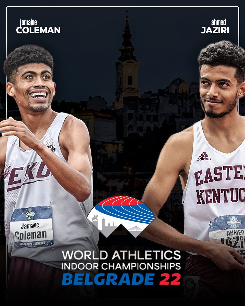 EKU XCTF (@eku_xctf) on Twitter photo πππ ππ¨π«π₯ππ°π’ππ!
Good luck to Ahmed Jaziri πΉπ³ and <a href="/jamaine_1995/">Jamaine Coleman</a> π¬π§ at the World Indoor Championships this weekend in Belgrade, Serbia!
Both will race the 3,000 meters on Friday against the best from around the π!
Read up! β‘οΈ bit.ly/3KSxCL1
#GoBigE πππ ππ¨π«π₯ππ°π’ππ!
Good luck to Ahmed Jaziri πΉπ³ and <a href="/jamaine_1995/">Jamaine Coleman</a> π¬π§ at the World Indoor Championships this weekend in Belgrade, Serbia!
Both will race the 3,000 meters on Friday against the best from around the π!
Read up! β‘οΈ bit.ly/3KSxCL1
#GoBigE