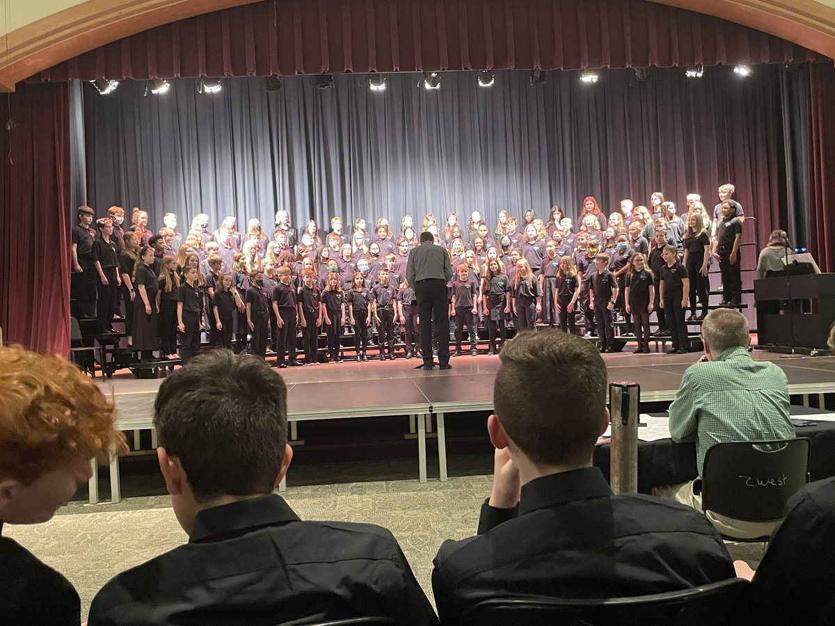 Fantastic performance by the 5th and 7th grade choir!  <a href="/zwmsnews/">Zionsville West News</a> <a href="/MyZvilleSchools/">Zionsville Community Schools</a> @missj_boyd