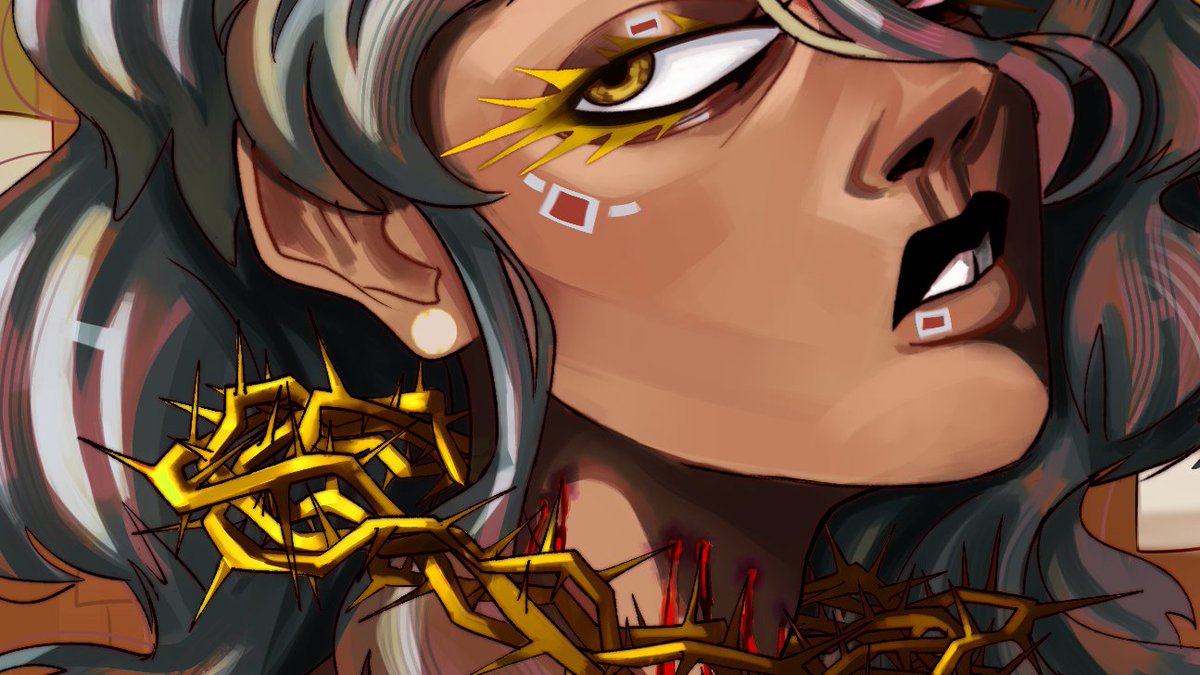 frankiebleu's tweet photo. 🩸Elodie in thorns🩸 #oc #TTWF (im in love with her hand) https://t.co/R64MxhSX8z
