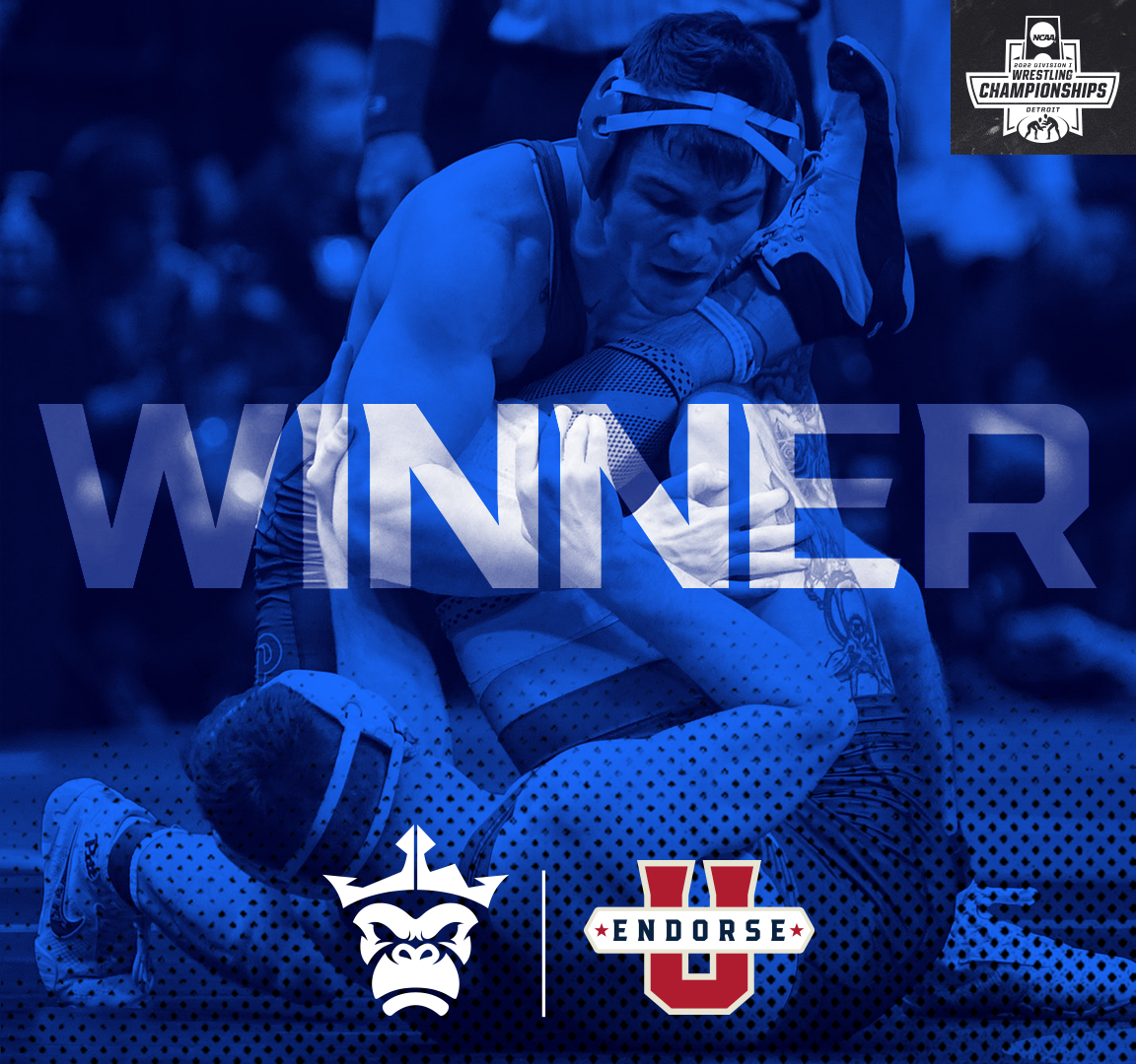 It's a #WentzelWin in Round 1 of the <a href="/ncaawrestling/">NCAA Men's Wrestling</a> Championship 🔥 Jake capped his first victory with a pin and now gears up for Session 2 🦍👑 <a href="/jake_wentzel/">Jake</a> 

#Pinzburgh #EndorseJake #H2P #EndorseU #PittWrestling