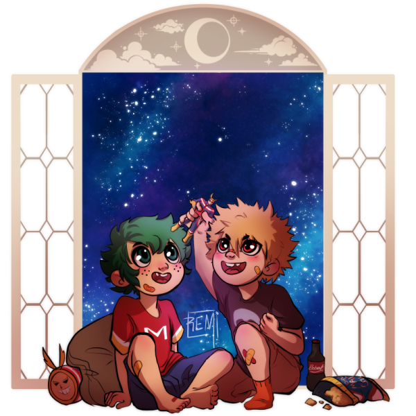 hamlinfly's tweet photo. aaand another @AstraeusZine piece, the standee this time! :D i'd never done a standee before, so this was hella fun to work on (plus it was so nice to do the bkdk babies again, i missed them aaa) https://t.co/ugbvQgstpr