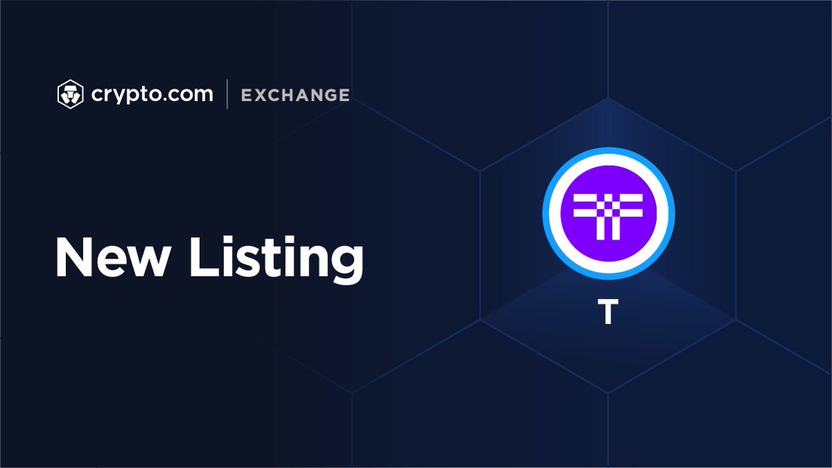 Cryptocom_Exch's tweet photo. https://t.co/A7lhUEyVZW Exchange lists Threshold $T.

Trade the #T #USDT pair now.

Sign Up 👉https://t.co/GBTPzwVBuy

@TheTNetwork https://t.co/qmGLuqAGIB