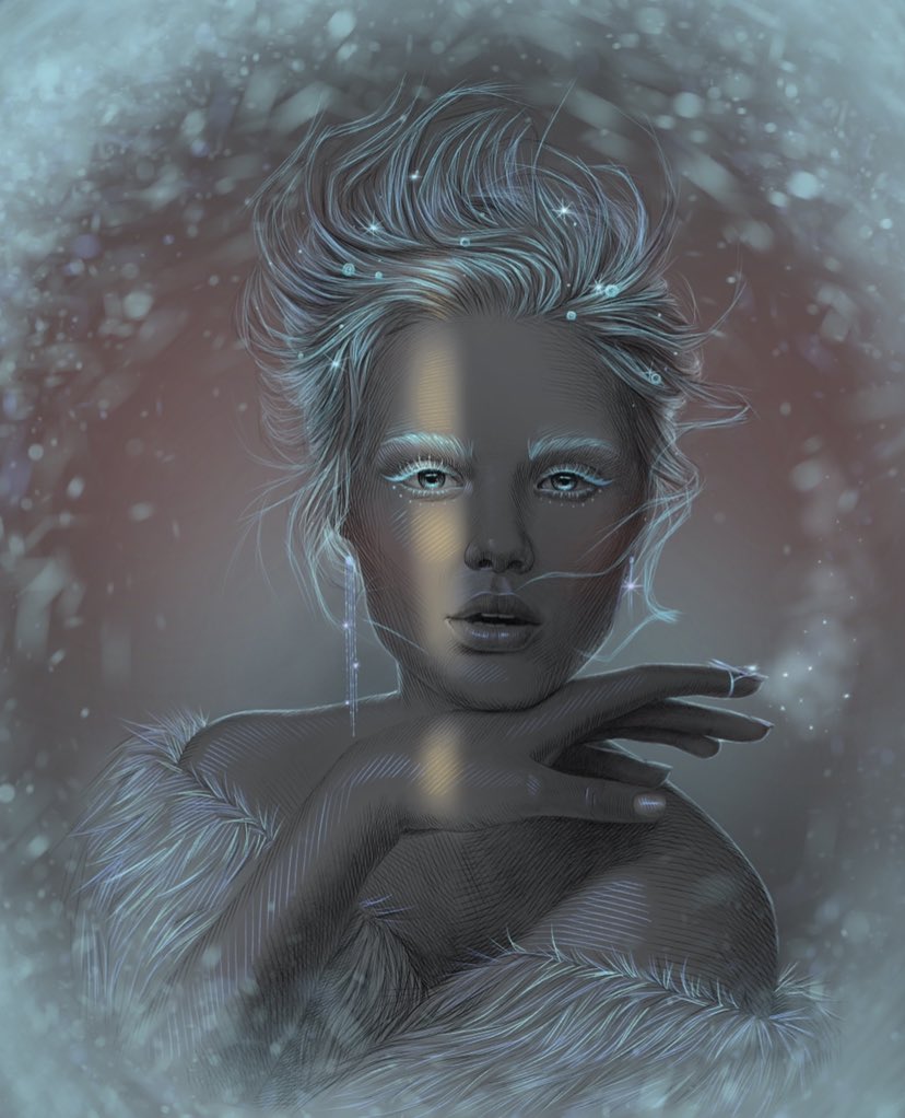 yarkei_art's tweet photo. The Snow Maiden ❄️ 
The Snow Maiden is granddaughter of Father Frost (analogue of Santa Claus) Commonly referred to as a teenager. But I tried to imagine her as an adult girl who knows how beautiful she is. And she's pretty sure of herself

Price: 0,2 ETH

https://t.co/ZCyYOhkJ8R https://t.co/FGrkl5H6hk