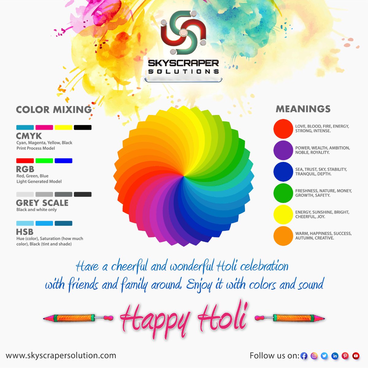 skyscrapersol's tweet photo. We wish that the auspicious occasion of Holi brings along beautiful opportunities and new colours of success in your lifeโฆ. Team #SkyscraperSolutions wishes you all a very Happy & Colourful Holi!!
#Holi #Holi2022 #Festival #FestivalOfColors
#HoliWishes #HappyHoli #HappyHoli2022 https://t.co/DpGpFCeHVK