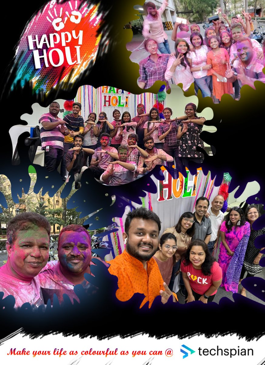 Techspian_'s tweet image. Holi is not just the festival of colors but an integral part of making our culture stronger.

The celebration day was full of laughter, songs, fun activities, and banter.

Wishing you all a very fun vibrant and colorful Holi!

#holi2022 #holicelebrations #techspian