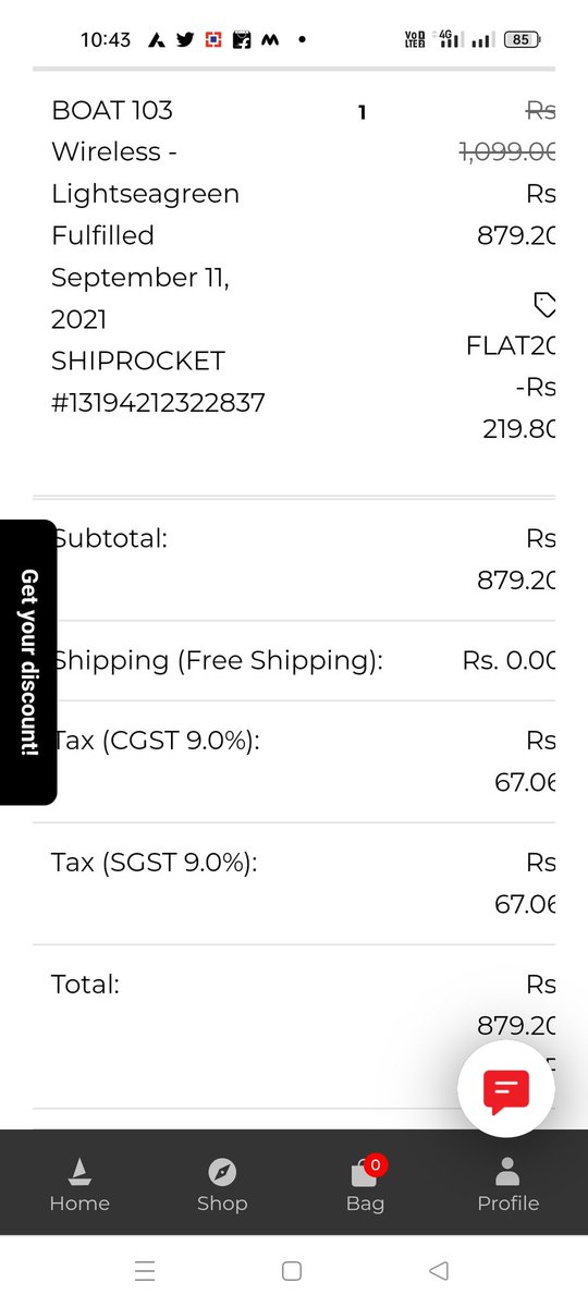 psingh602's tweet photo. @RockWithboAt @BoatNirvana @boAtSupport1 @JeromeBoateng @FreshOffABC @MichaelBoatman_ 
Order placed returned now almost years still not received the refund or not even the replacement https://t.co/r9uPFqPJmj