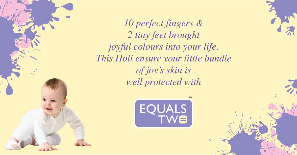 equalstwoworld's tweet photo. Be it gulal or skin care product, harmful chemicals are no nos for your baby's delicate skin. This holi protect your little one's skin with EQUALSTWO.
#RootedinYou https://t.co/ZoGc4f9NP0