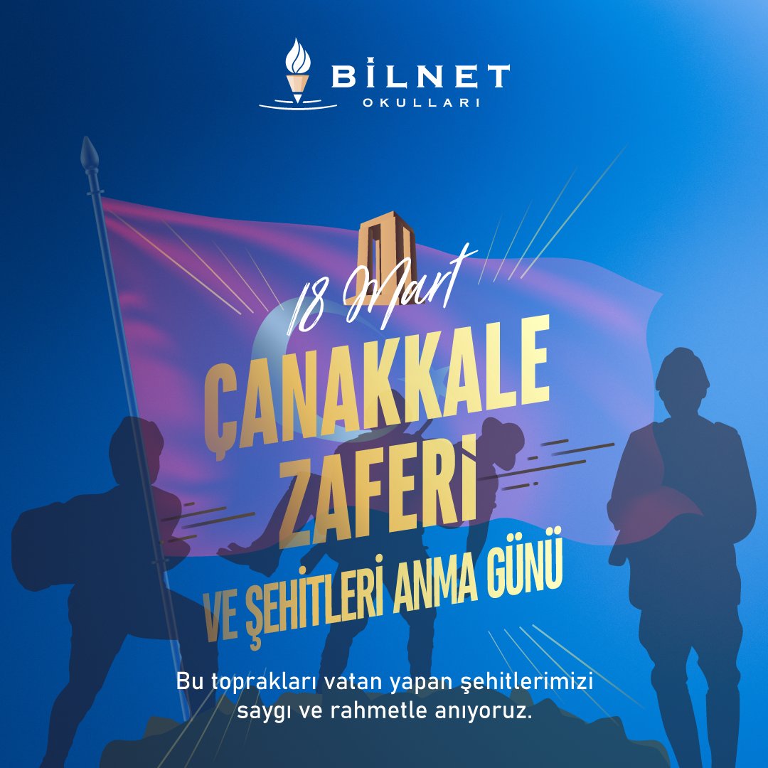 18 Mart Çanakkale Zaferi ve Şehitleri Anma Günü!

Bu toprakları vatan yapan şehitlerimizi saygı ve rahmetle anıyoruz.

#18Mart #18MartÇanakkaleZaferi #ÇanakkaleGeçilmez