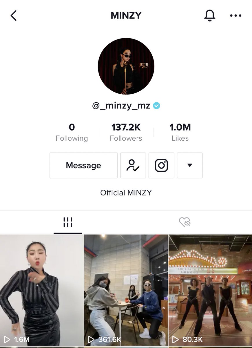 GongMinjiPH's tweet photo. MINZY reached 1M likes on Tiktok! 💜

#MINZY  #공민지 @mingkki21 https://t.co/YJ8e27J1ac